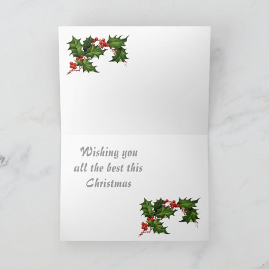 心からの季節の挨拶、キャンベルタータンチェック シーズンカード (内部)