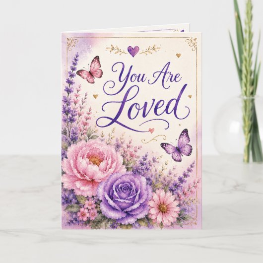 心からの思い - あなたは愛されています カード (正面)