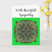 心からの悔やみや弔慰で カード (黄色い花)