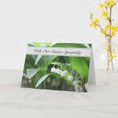 心からの悔やみや弔慰で、言葉では不十分 カード (黄色い花)