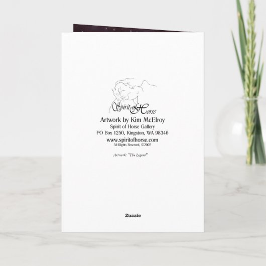 心からの悔やみや弔慰のデラックスなカードの"伝説"の~ カード (裏面)