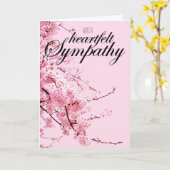 「心からの悔やみや弔慰」さくらんぼ カード (黄色い花)