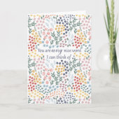 心からの感謝の気持ちを伝える花の友情ギフト カード (正面)