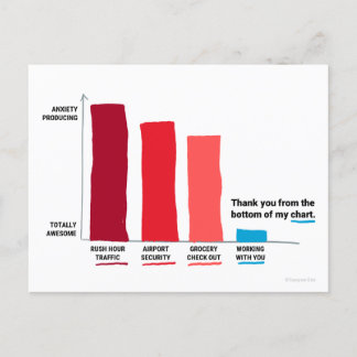 心からの感謝を表すチャートポストカード ポストカード