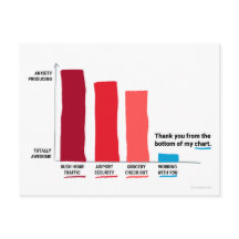 心からの感謝を表すチャートポストカード