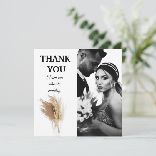 心からの感謝を込めて - ふたりだけの特別な結婚式 サンキューカード (スタンド正面)