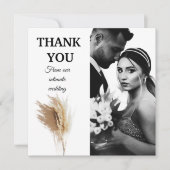 心からの感謝を込めて - ふたりの特別な結婚式 サンキューカード (正面)