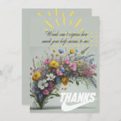 「心からの感謝」 サンキューカード (正面/裏面)