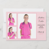 心からの成功：看護学校卒業パーティー 招待状 (裏面)