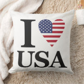心からの献身:私はアメリカの象徴的な枕を愛する クッション (ブランケット)