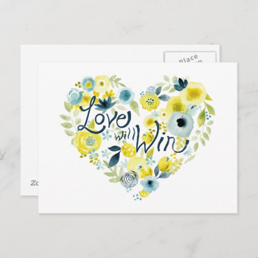 心からの花柄II ポストカード (正面/裏面)