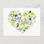 心からの花柄II ポストカード (正面)