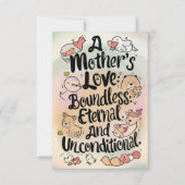 「心からの表現:母の日のグリーティングカード サンキューカード (正面)