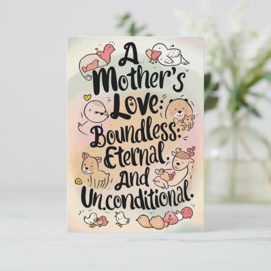 「心からの表現：母の日のグリーティングカード サンキューカード (スタンド正面)