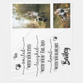 心からの賛辞 フリースブランケット (正面)