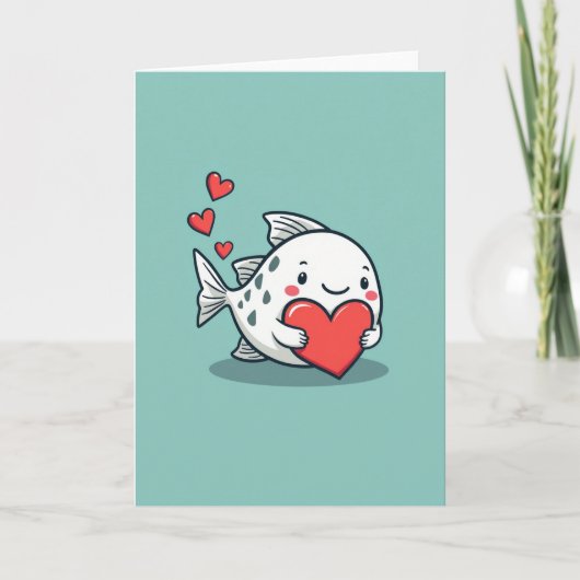 心からの魚の愛カード カード (正面)