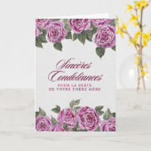 心から哀悼の意を表します - 愛するお母様のご逝去に際して カード (黄色い花)