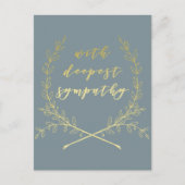 心から哀悼の意を込めたポストカード ポストカード (正面)