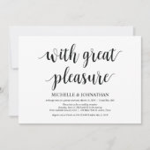 心から喜びを込めて、結婚式の秘密挙式招待状 招待状 (正面)