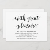 心から喜びを込めて、結婚式の秘密挙式招待状 招待状 (正面/裏面)