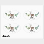 心から愛される 楕円形シール (シート)