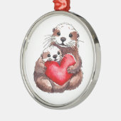 心から愛らしい メタルオーナメント (左)