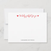 心から感謝しています ノートカード (正面)