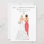 心から感謝しています。私のウェディングプランナーになってくれてありがとう。 招待状 (正面)