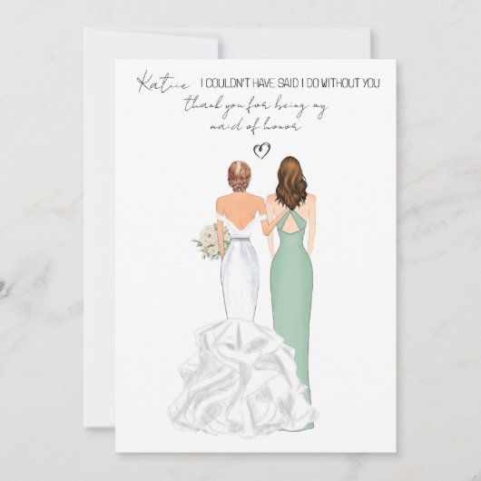 心から感謝しています。私のウェディングプランナーになってくれてありがとう。 招待状 (正面)