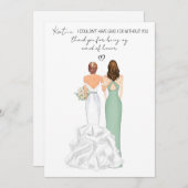 心から感謝しています。私のウェディングプランナーになってくれてありがとう。 招待状 (正面/裏面)