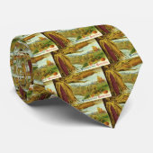 心から感謝する祝日；インディアンコーンと干し草の山 ネクタイ (ロール)