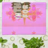 心から感謝する表情 キッチンタオル (折り畳み)