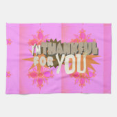 心から感謝する表情 キッチンタオル (横)