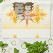 心から感謝する表情 キッチンタオル (折り畳み)