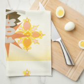 心から感謝する表情 キッチンタオル (四つ折り)