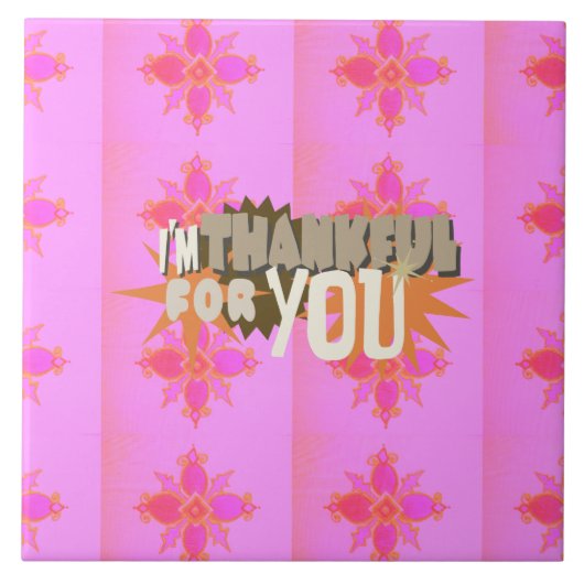 心から感謝する表情 タイル (正面)