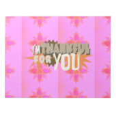 心から感謝する表情 ノートパッド (正面)