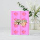 心から感謝する表情 ポストカード (スタンド正面)