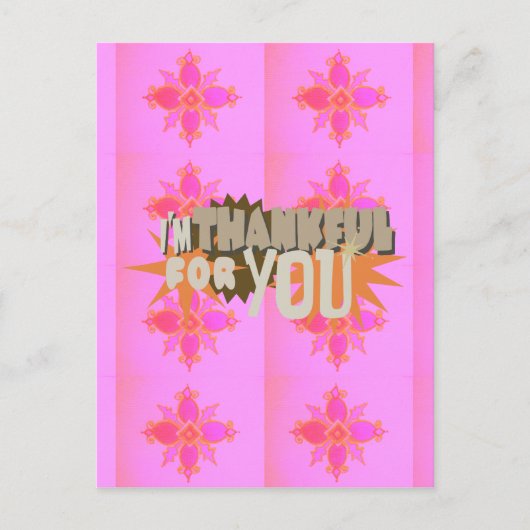 心から感謝する表情 ポストカード (正面)