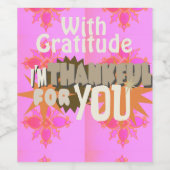 心から感謝する表情 ワインラベル (シングルラベル)