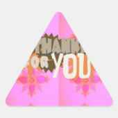 心から感謝する表情 三角形シール (正面)