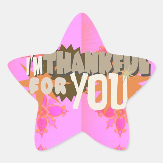 心から感謝する表情 星シール (正面)