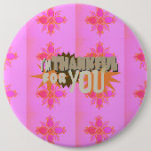 心から感謝する表情 缶バッジ (正面)