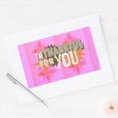 心から感謝する表情 長方形シール (封筒)