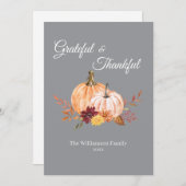 心から感謝する 特別な感謝祭 シーズンカード (正面/裏面)