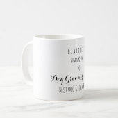 心から感謝最高のする犬トリマー コーヒーマグカップ (正面左)
