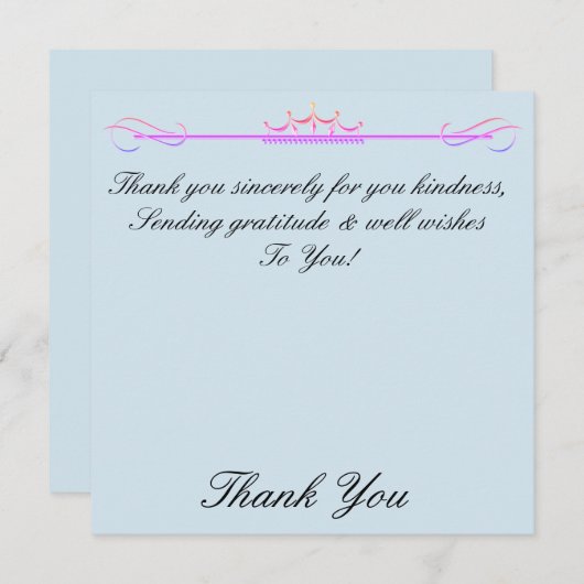 心から感謝申し上げます サンキューカード (正面/裏面)