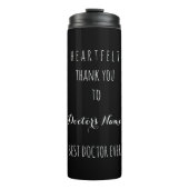心から最も最高のな博士の白黒ありがとう タンブラー (正面)