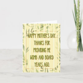 心から母の日のカードをプレゼント カード