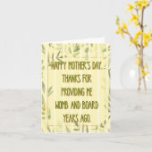 心から母の日のカードをプレゼント カード (黄色い花)